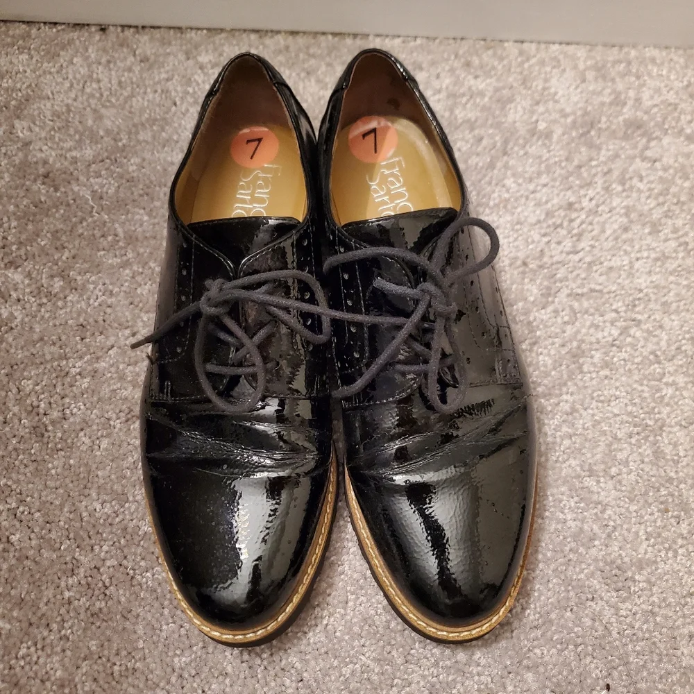Franco Sarto Black Oxford Shoes 7